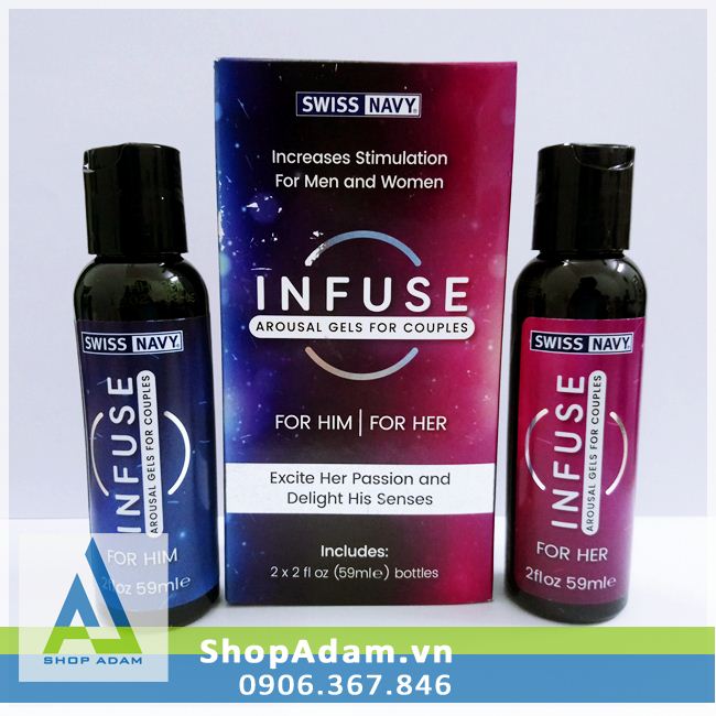 Gel bôi trơn Swiss Navy Infuse 59ml kích thích tăng khoái cảm đôi 