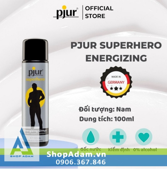 Gel kéo dài quan hệ Pjur Superhero 100ml - Tăng cường sinh lý, kéo dài thời gian