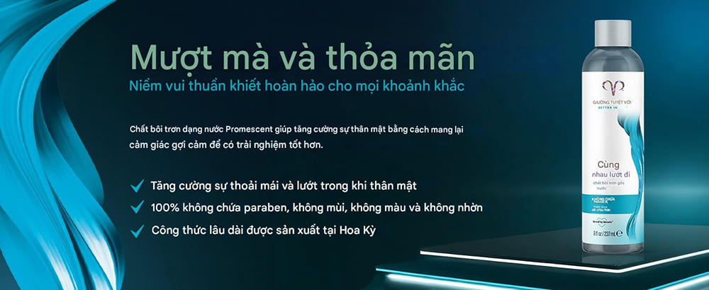 Gel bôi trơn gốc nước Promescent Glide Together cao cấp mượt