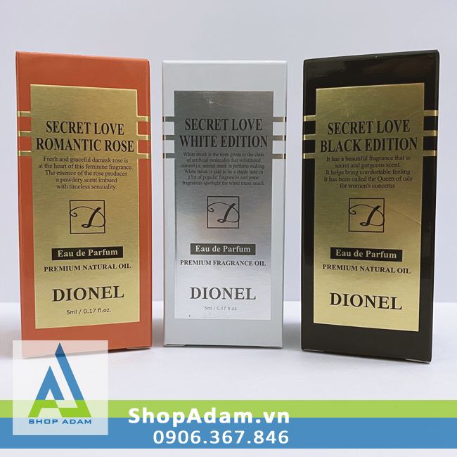 Nước hoa vùng kín Dionel Secret Love Black Edition 5ml hương thơm lâu Nước hoa vùng kín Dionel Secret Love Black Edition 5ml hương thơm lâu
