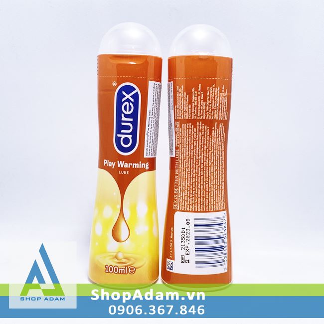 Gel bôi trơn Durex Play Warming 100ml - Tăng khoái cảm ấm nóng