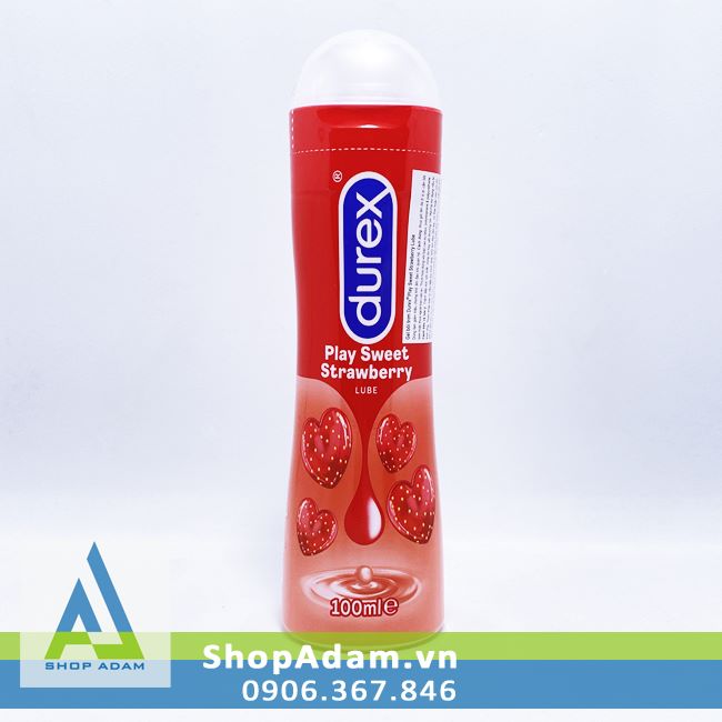 Gel bôi trơn Durex dâu tây 100ml - Mềm mịn & Khơi gợi cảm xúc