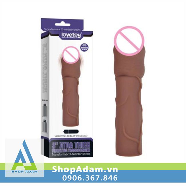 Bao Cao Su Đôn Dên Lovetoy 6cm Có Rung Đầu, Kích Thước Lớn