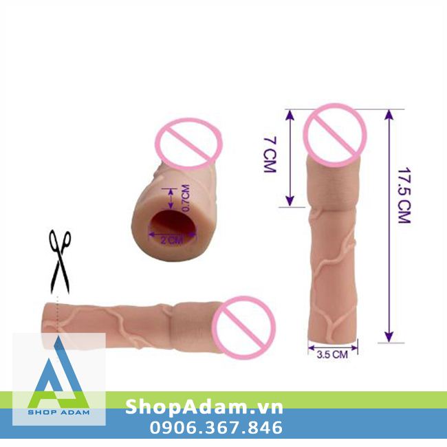 Bao cao su đôn dên 6cm Lovetoy rung đầu kích thích mãnh liệt