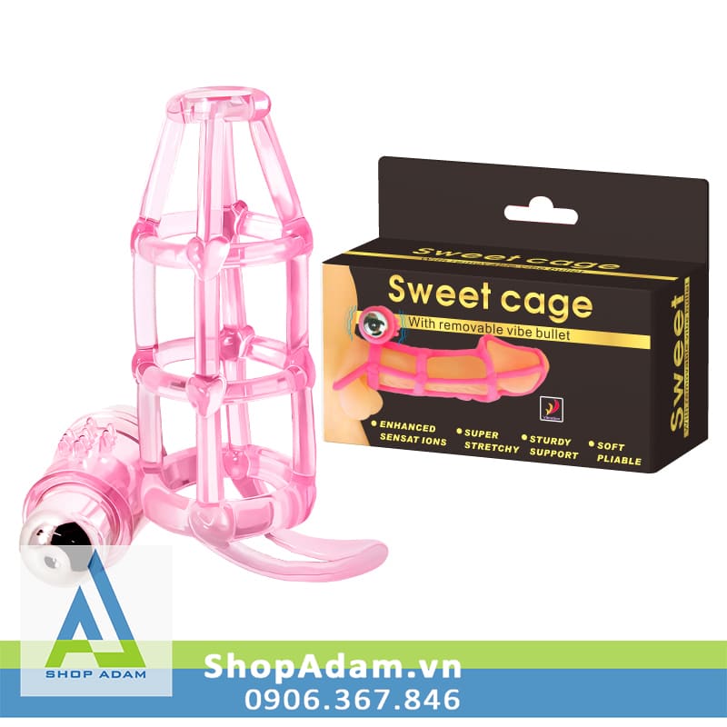 Bao đôn silicon hình rọ siêu rung Sweet Cage mềm co giãn