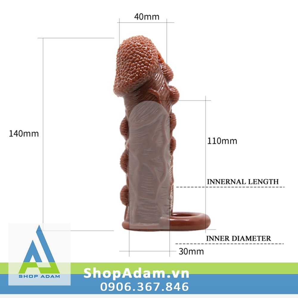 Bao Cao Su Đôn Dên Quai Đeo Tăng 3cm Đầu Gà Brave Man Bao Cao Su Đôn Dên Quai Đeo Tăng 3cm Đầu Gà Brave Man