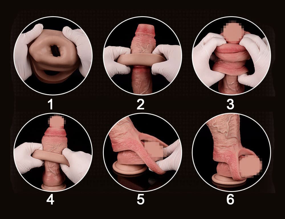 Bao Cao Su Đôn Dên Quai Đeo Tăng 3cm Đầu Gà Brave Man Bao Cao Su Đôn Dên Quai Đeo Tăng 3cm Đầu Gà Brave Man