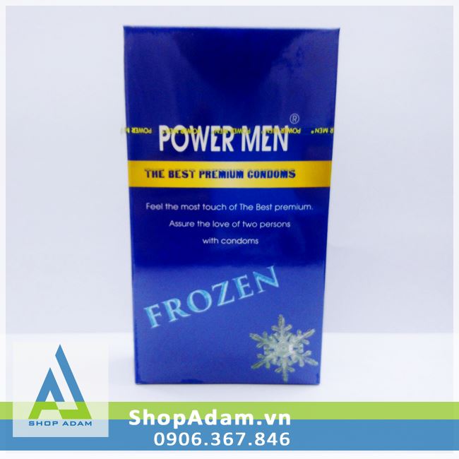 Bao cao su gai gân Power Men Frozen hương bạc hà tăng khoái cảm gel nhiều 