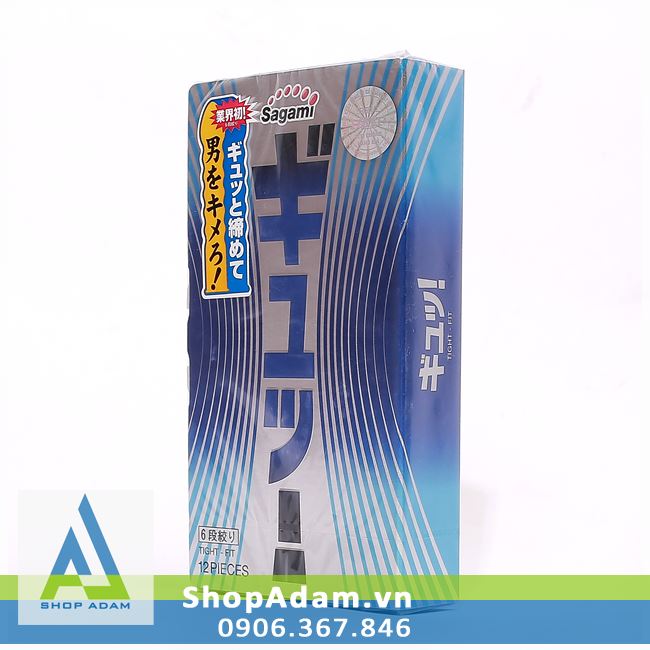 Bao cao su Sagami 6 Stage Tight Fit siêu mỏng gân tăng khoái cảm 
