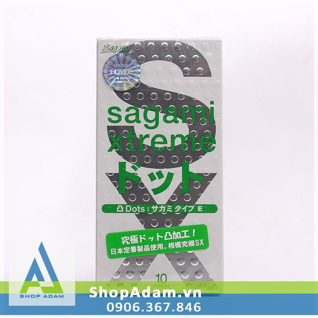 Sagami Xtreme White Textured Ribbed Condom for Intense Feel