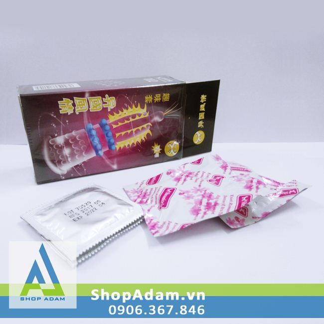 Super Gold Ribbed Spiked Condom New Sensation Intense Pleasure