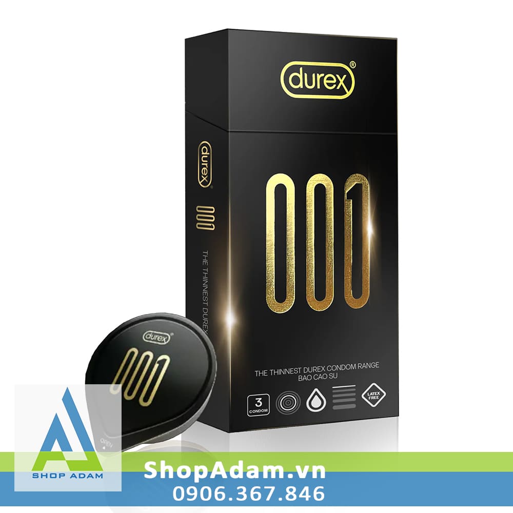 Durex 0.01 Ultra-Thin Large Size Condom 3 Pack PU Latex