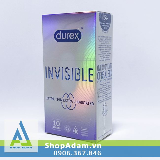 Durex Invisible Extra Thin Condoms 0.024mm Ultra Sensitive Safe Feel