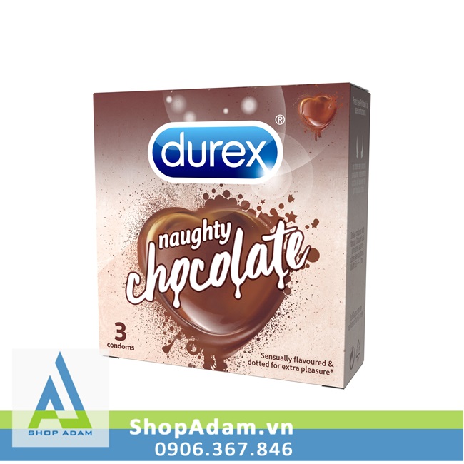 Durex chocolate hương socola bao cao su gai nhỏ tăng khoái cảm quyến rũ 