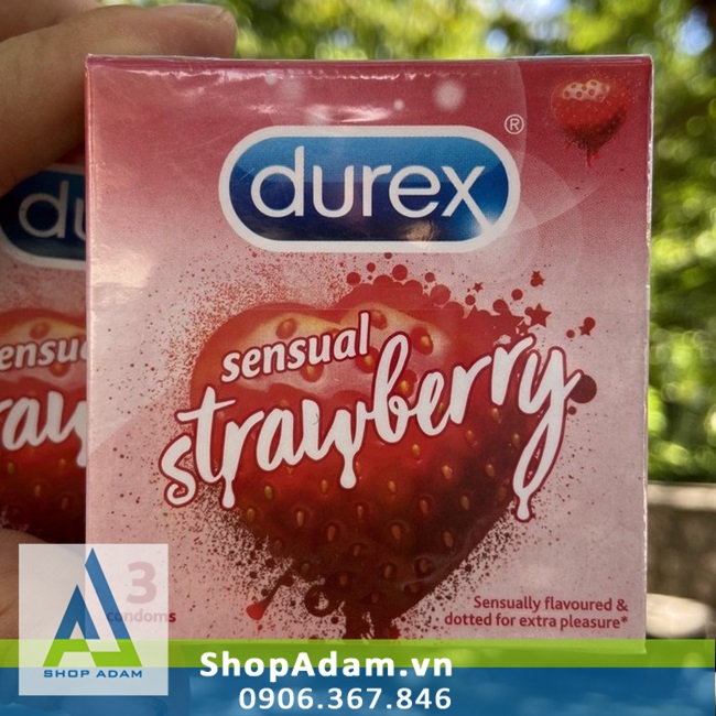 Durex Strawberry Scented Textured Spike Condoms Pack