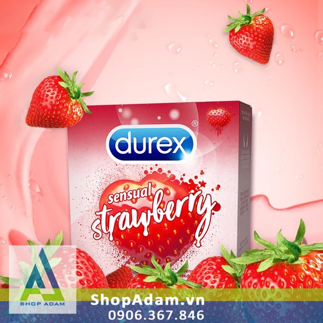 Durex Strawberry Scented Textured Spike Condoms Pack