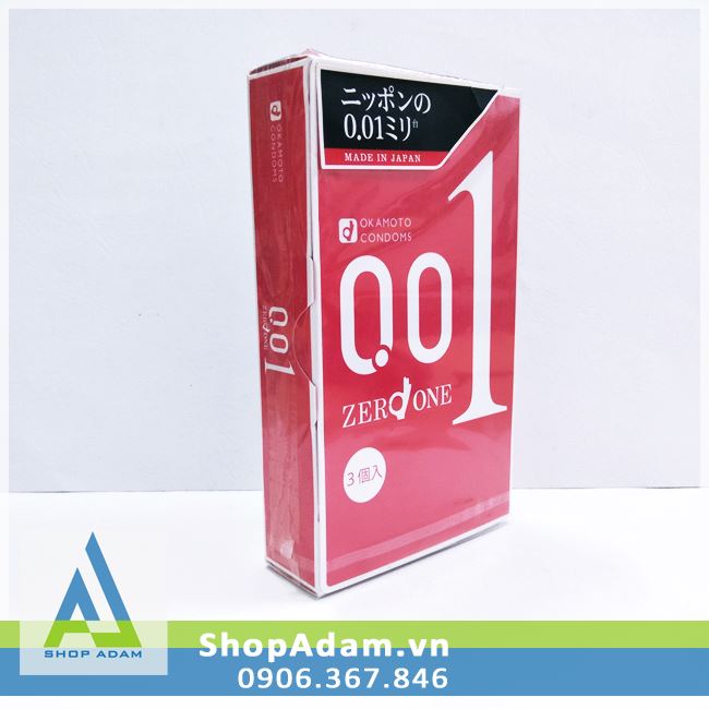 Bao cao su Okamoto siêu mỏng 0.01mm co giãn tốt 