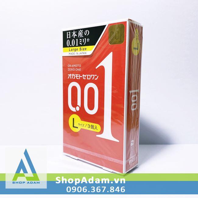 Bao cao su 0.01 Size lớn Okamoto Zero One Large 