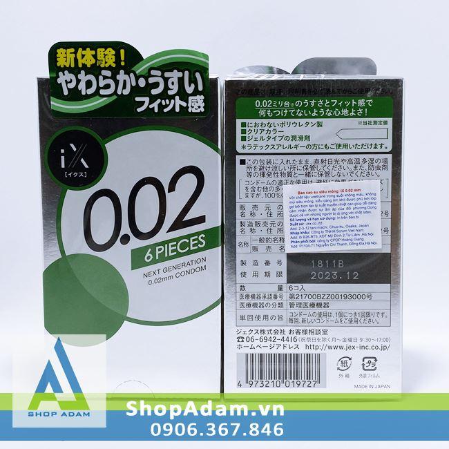  Bỏ sỉ Bao cao su siêu mỏng 0.02 Jex IX chính hãng