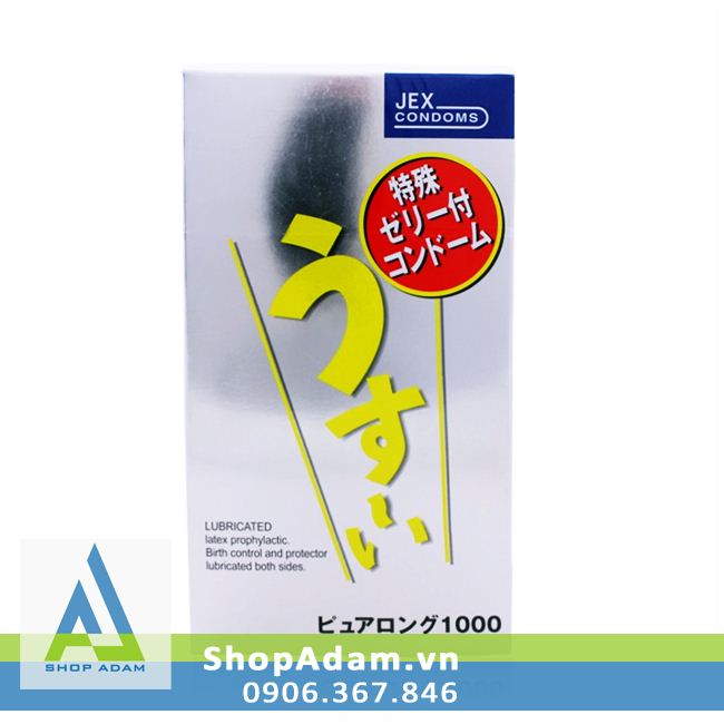 Bao cao su kéo dài Jex Usui Pure Long chống xuất tinh 