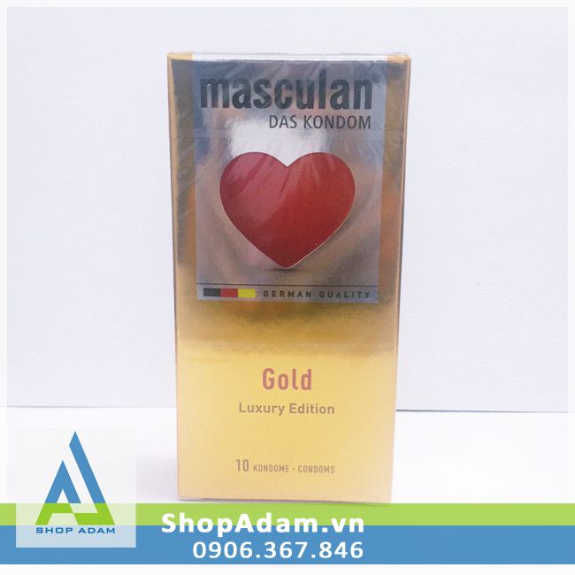 Bao Cao Su Hương Vani Masculan Gold Đức Trơn Mỏng Thơm Dịu 
