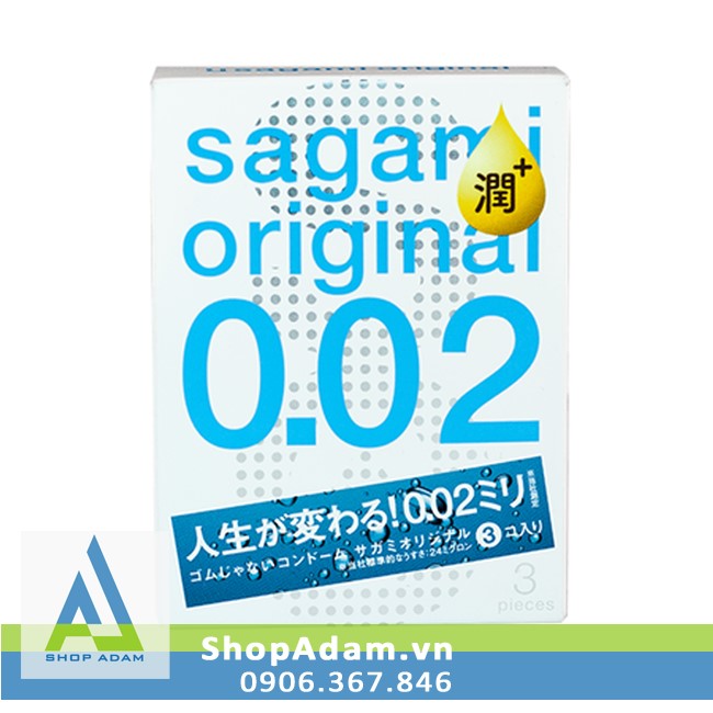 Sagami 0.02 bao cao su siêu mỏng nhiều chất bôi trơn Nhật Bản 