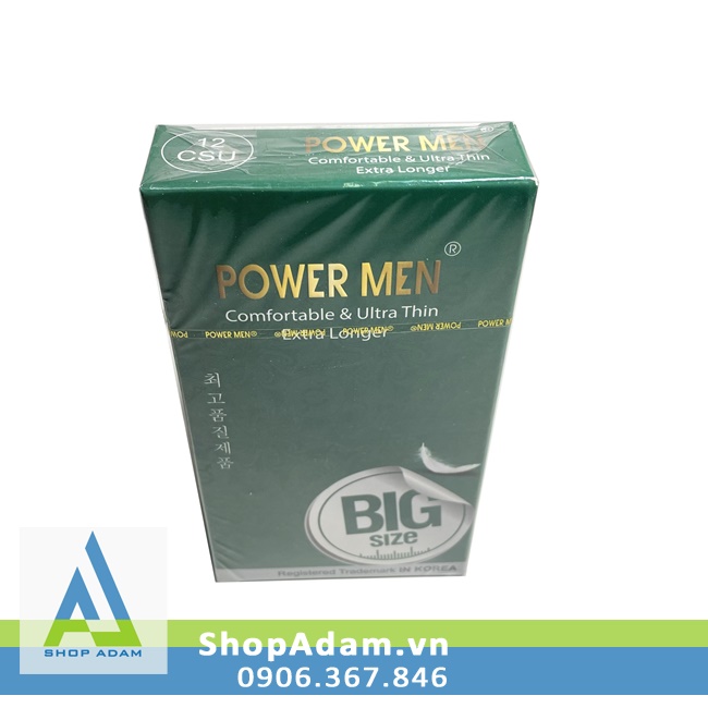 Bao cao su siêu mỏng Power Men 55mm kéo dài thời gian an toàn