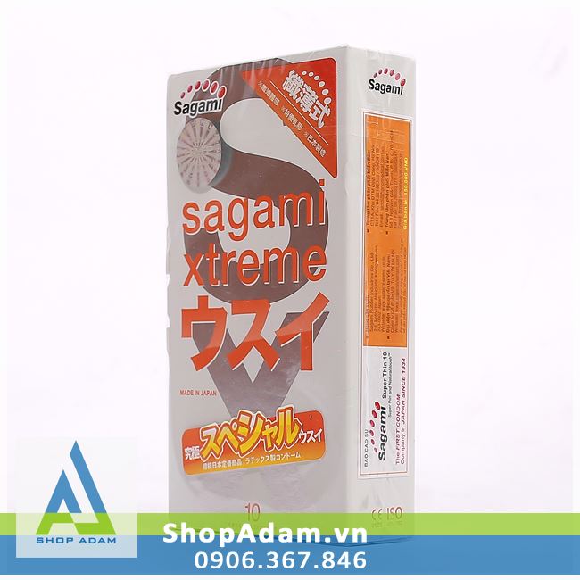 Bao Cao Su Sagami Xtreme Siêu Mỏng Cảm Giác Thực Tự Nhiên An Toàn 