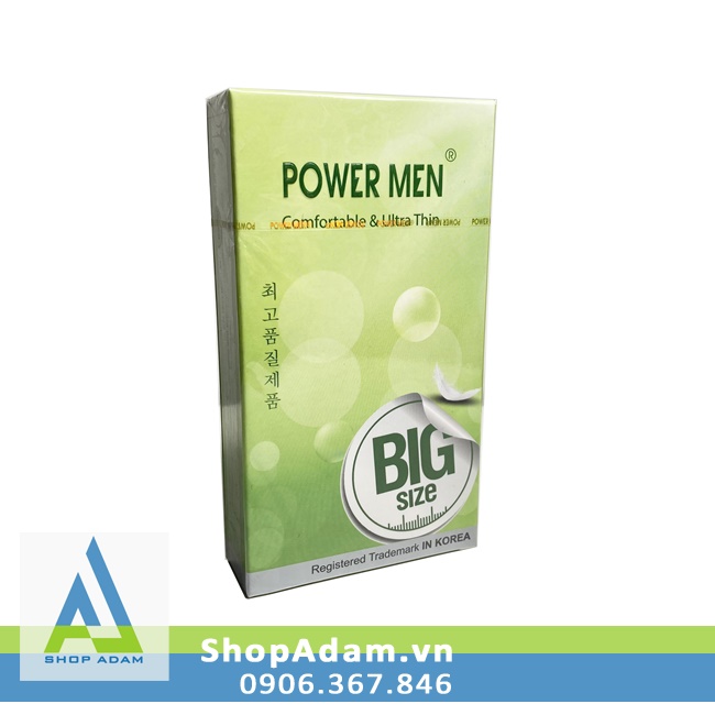 Shop bán Bao cao su size to 55mm mỏng trơn Power Men Comfortable Ultra Thin hàng mới về Shop bán Bao cao su size to 55mm mỏng trơn Power Men Comfortable Ultra Thin hàng mới về