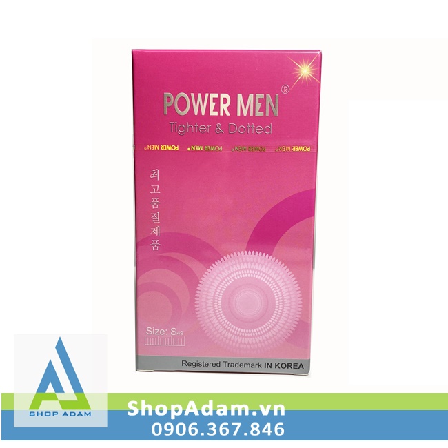Bao Cao Su Size Nhỏ 49mm Power Men Tighter Dotted Có Gai Kích Thích 