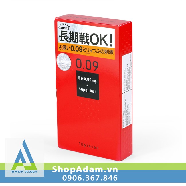Bao cao su Sagami Super Dot 0.09 hàng Nhật gai mềm mại kích thích 