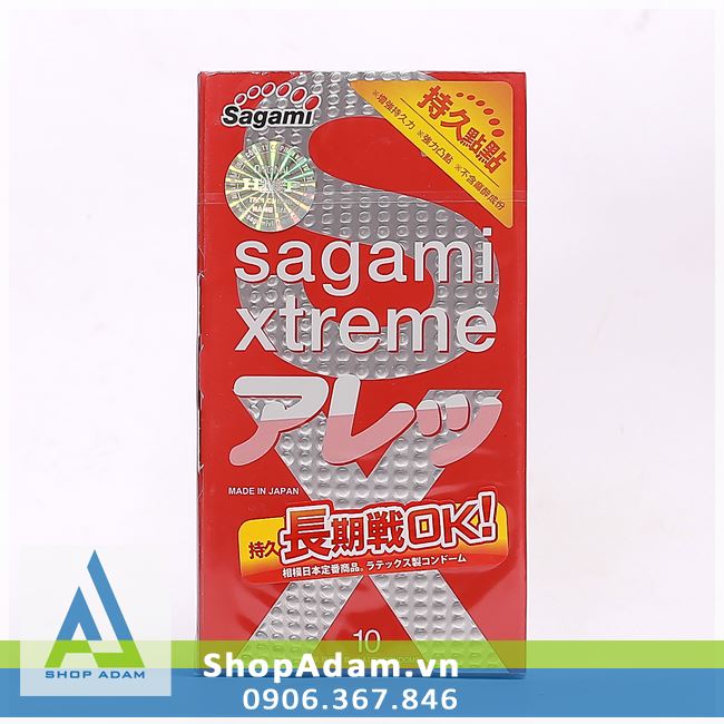 Bao cao su Sagami Xtreme Feel Long có gai chống xuất tinh sớm tốt 