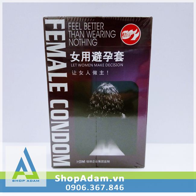 Bao cao su nữ Female Condom bảo vệ tối ưu, chống rách, giữ cảm giác thật 