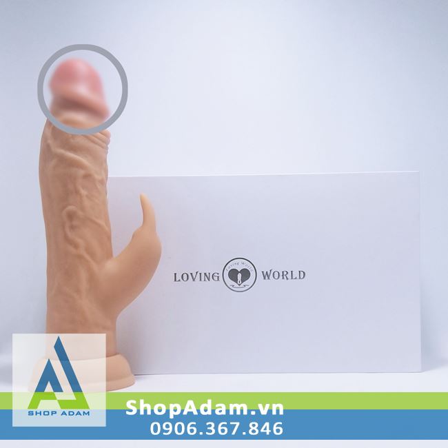 Dương vật giả gắn tường rung xoay điều khiển từ xa Loving World tiện lợi kích thích