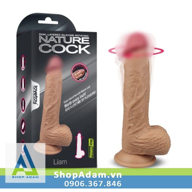 Dương Vật Gắn Tường Lovetoy Nature Cock Liam Silicon Mềm Rung