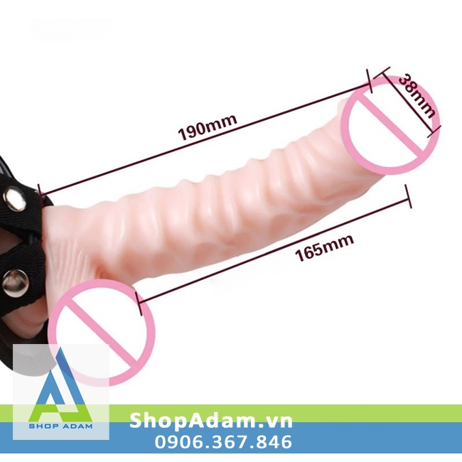 Knight Silicone Ribbed Strap-On Dildo Wall Mountable