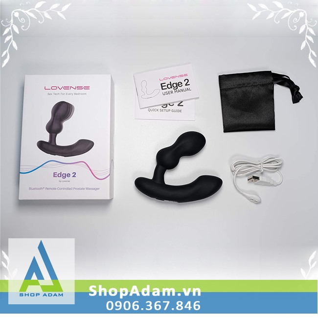 Lovense Edge 2 máy massage hậu môn điều khiển từ xa bằng điện thoại cao cấp