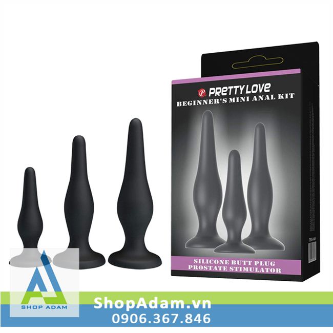 Bộ 3 Butt Plug Gắn Tường Silicone Mềm Mại - Khuyến Mãi Hot