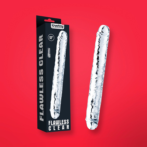 Dương vật giả 2 đầu Lovetoy Flawless Clear 30cm kích thích cực đỉnh 