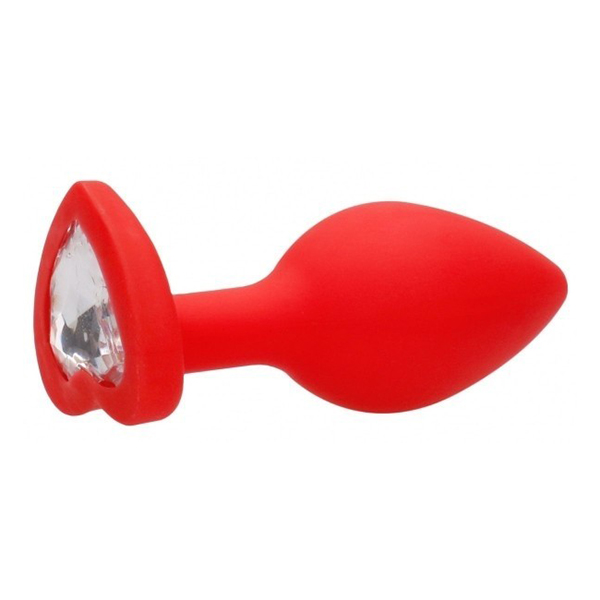 Phích cắm hậu môn silicon đỏ y tế mềm mại kích thích massage