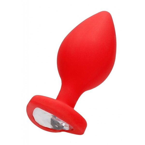 Phích cắm hậu môn silicon đỏ y tế mềm mại kích thích massage