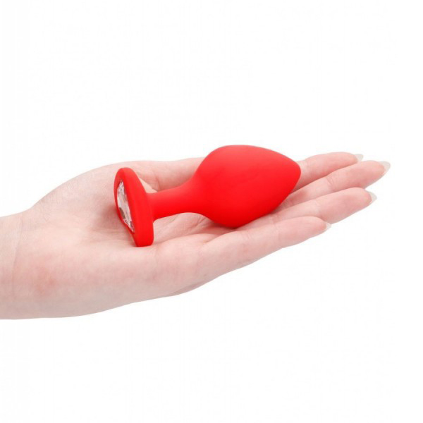 Phích cắm hậu môn silicon đỏ y tế mềm mại kích thích massage