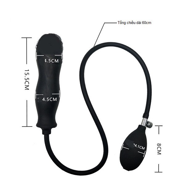 Dương vật bơm hơi silicon cao cấp kích thích mạnh mẽ anal pump