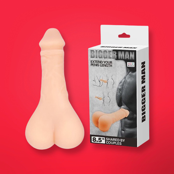 Dương vật giả kèm hậu môn Bigger Man silicon mềm 8.5 inch 