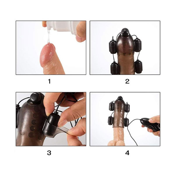 Bộ thủ dâm nam 5 đầu rung Pleasure More cực phê tê liệt