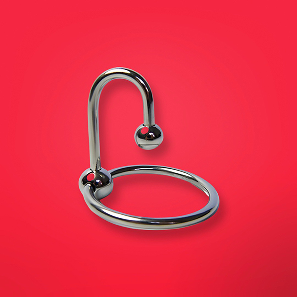 Vòng đeo dương vật inox xuyên niệu đạo tăng cực khoái mạnh 