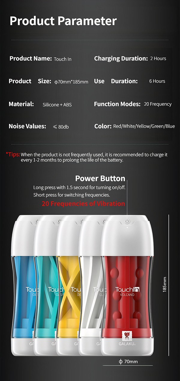 Cốc thủ dâm Galaku Touch In 20 chế độ rung cao cấp an toàn